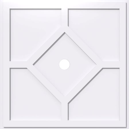 Ekena Millwork Embry Architectural Grade PVC Contemporary Ceiling Medallion, 40"OD x 3"ID x 14"C x 1"P CMP40EY-03000